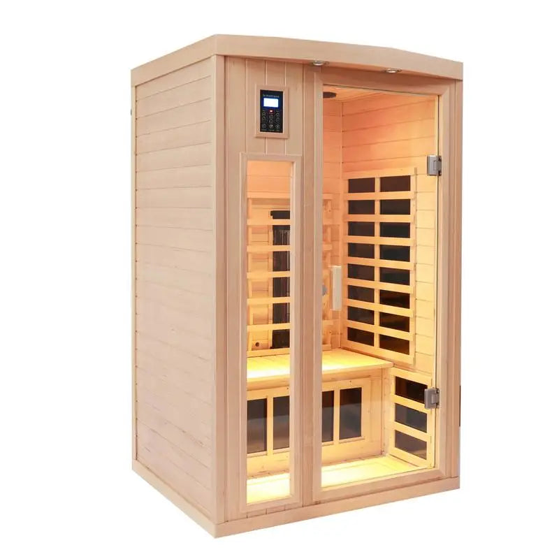 2-Person Indoor Hemlock Sauna - Compact & Efficient Home Relaxation Solution
