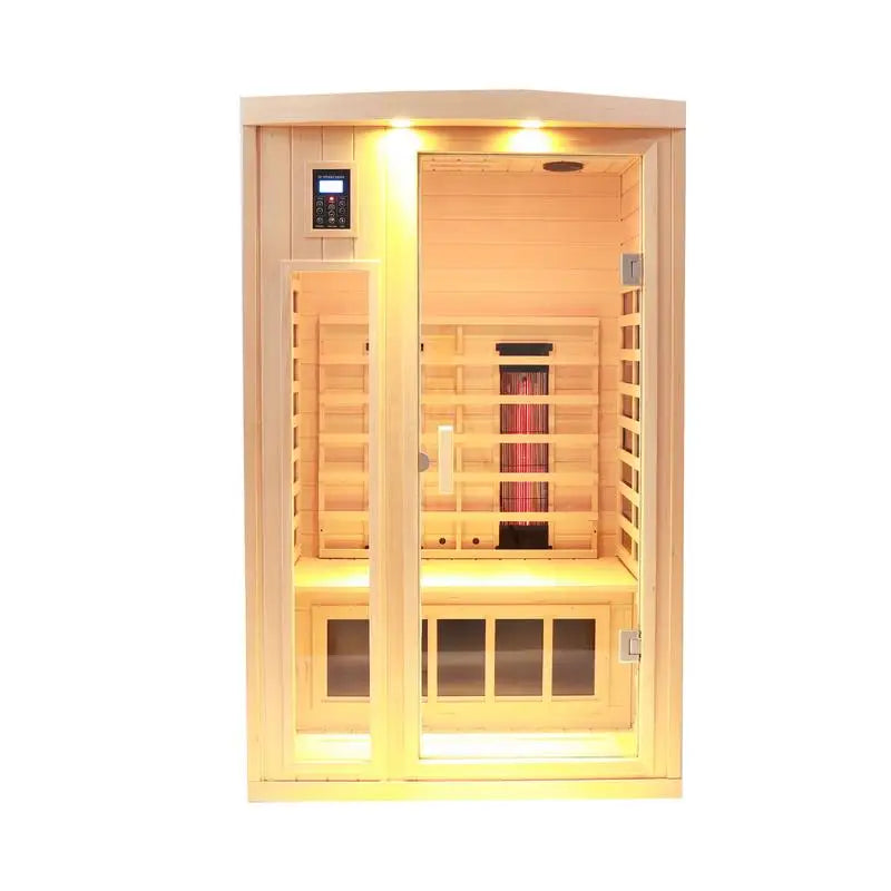 2-Person Indoor Hemlock Sauna - Compact & Efficient Home Relaxation Solution